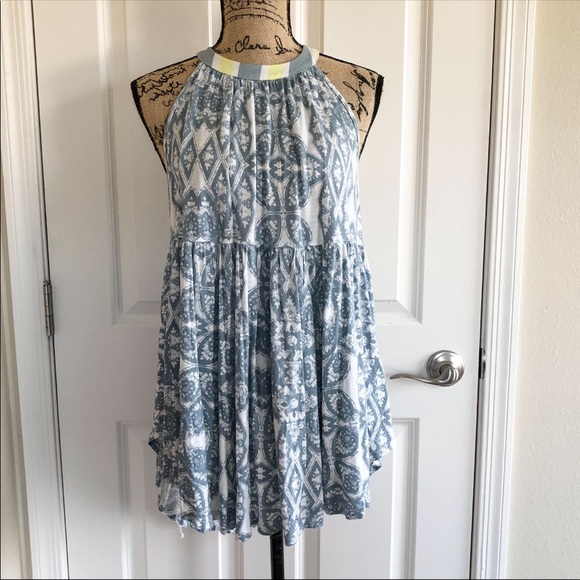NWT Free People Mimi halter tunic size blue XS - Picture 3 of 12